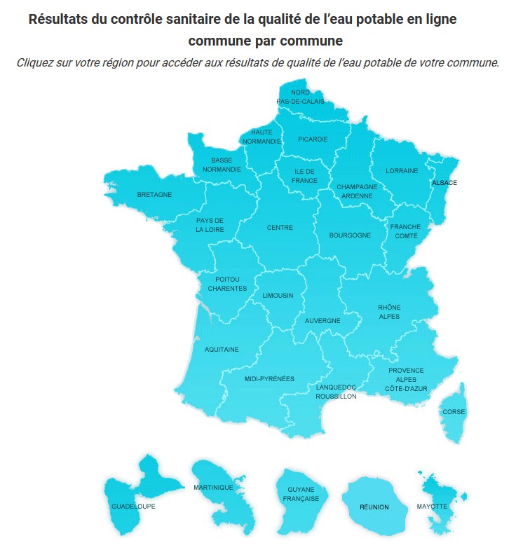 carte calcaire qualité eau france, durete eau potable, dureté eau de ville, qualite eau par commune