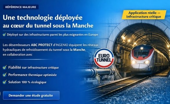 désemboueur à vortex ingénio EUROTUNNEL refroidissement
